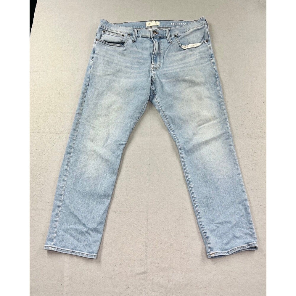 Madewell Jeans Mens 38x30 Blue Athletic Slim Coolmax Straight Leg Stretch Denim
